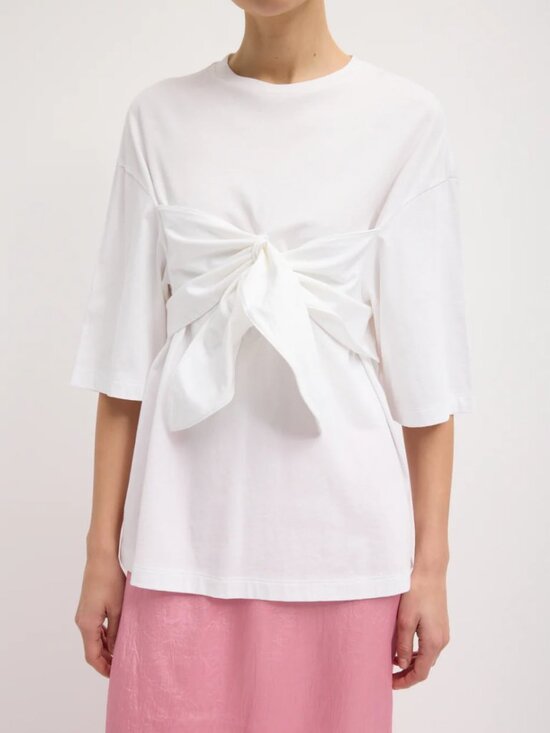 Tibi Tops - Tibi NWOT Tie Front T-Shirt White M